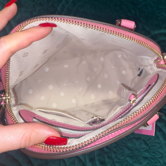 Kate Spade Sylvia Medium Dome Satchel Crossbody Bag-Blustery Pink - Picture 10 of 11